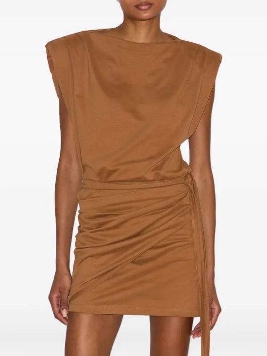 Isabel Marant Dresses & Skirts - Isabel Marant Marielle Draped Mini Dress in Camel